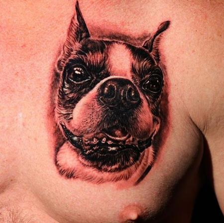 Tattoos - Chris Good Dog Portrait - 139975